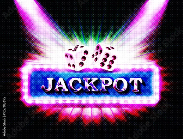 Fototapeta lucky jackpot editable text effect.