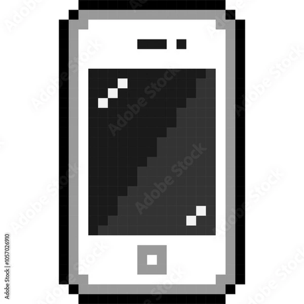 Fototapeta iPhone スマートフォン ホワイトドット絵 8bit (.SVG)