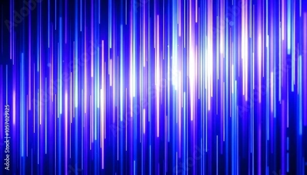 Fototapeta Abstract background with vibrant neon light lines in blue and purple tones.

