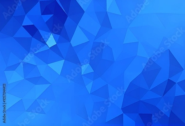 Fototapeta Abstract blue triangle mosaic pattern decorative background illustration