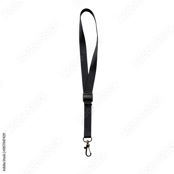 Fototapeta Lanyard for poll workers isolated on transparent background in top-down view. Ultra-HD clarity with no shadows, lifelike detail perfect for professional and commercial visuals.  