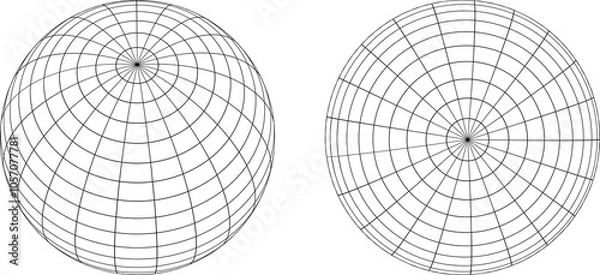 Fototapeta Globe icon with vector of the world