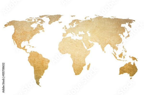 Obraz world map vintage artwork