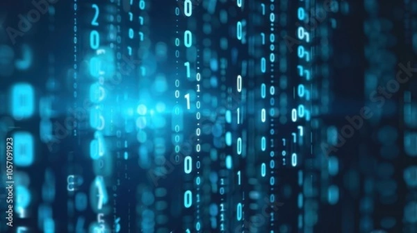 Fototapeta Binary Code Matrix Abstract Digital Background