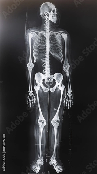 Fototapeta 3d rendering set of human male body heart x-ray isolated background