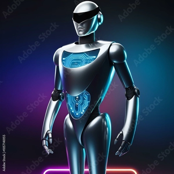 Obraz screen robot cyborg
