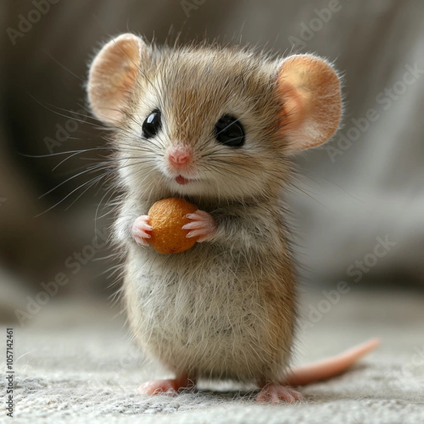 Obraz Sassy Tiny Mouse with Playful Expression and Charming Personality