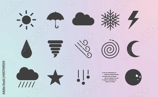 Obraz 天気アイコンセット