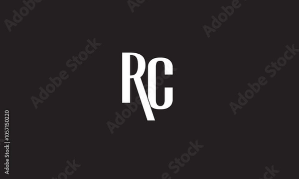 Fototapeta RC, CR, R , C , Abstract Letters Logo Monogram