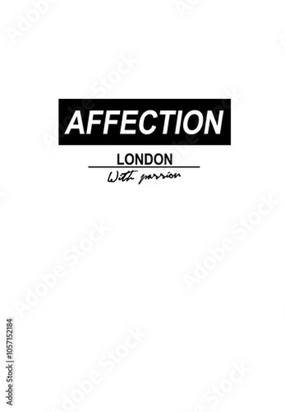 Fototapeta Slogan print design on plain base