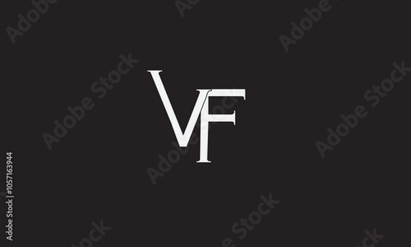 Fototapeta  VF, FV, V , F , Abstract Letters Logo Monogram