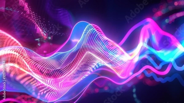 Obraz Abstract Neon Wave