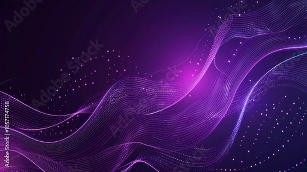 Obraz Abstract Purple Wave Background