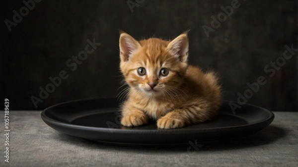 Fototapeta cat on a table