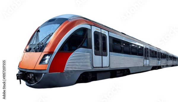 Fototapeta 3D Subway Train 3D Render isolated on white background