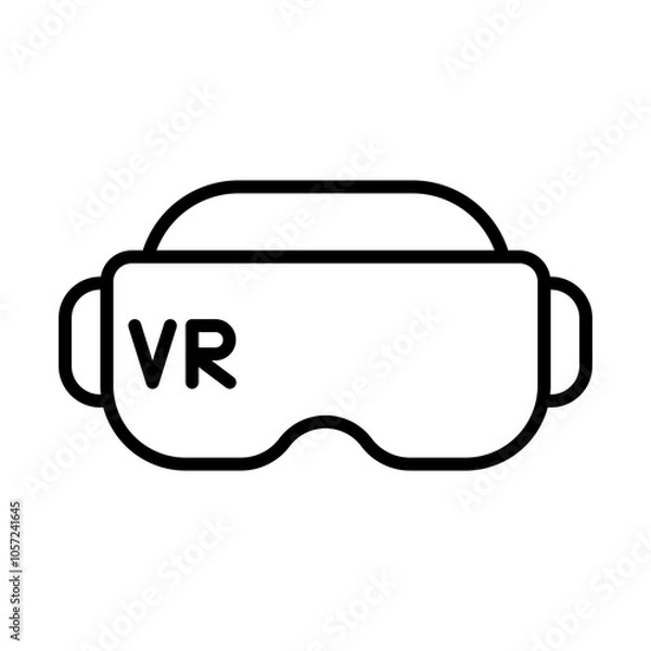 Obraz Vr goggles line icon