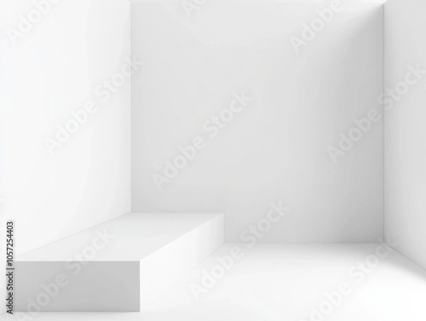 Fototapeta White Room Corner.