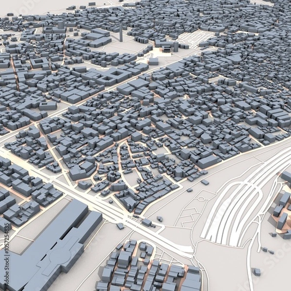 Fototapeta Istanbul City Turkey Map, 3D Rendering