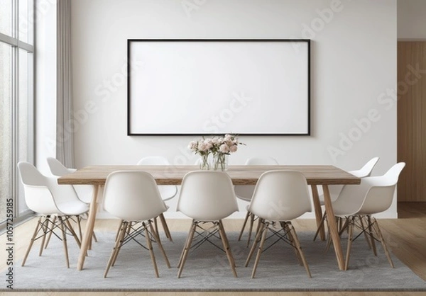 Fototapeta Minimalist Dining Room.