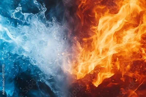 Fototapeta Fire and Water Abstract