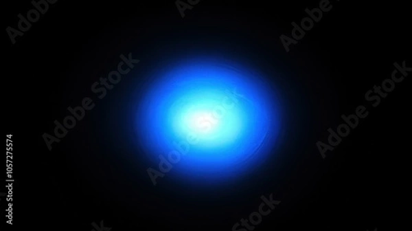 Obraz Radiant blue light, shining across black with subtle highlights