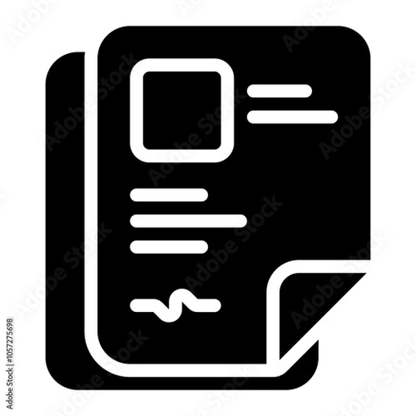 Fototapeta Personal Profile Solid Icon