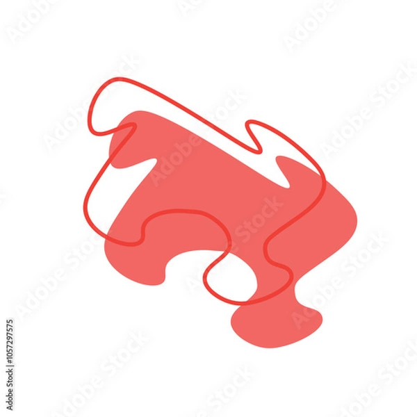 Obraz Abstract shape hand drawn , vector illustration