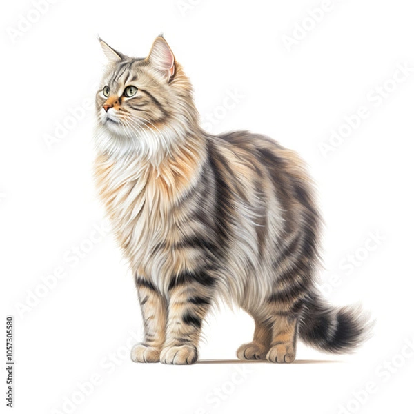 Fototapeta Cat breed Siberian