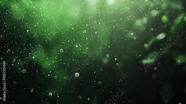 Obraz Harmonious Gradient Circles on Dark Green Background