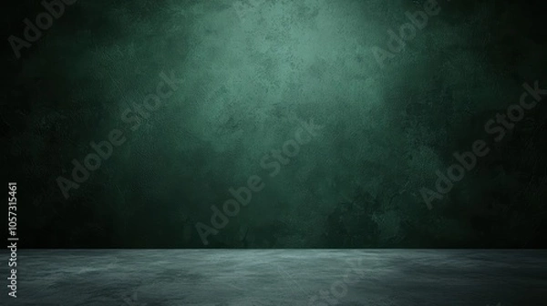 Obraz Serene Gradient: Abstract Small Dots Pattern on Dark Green Background