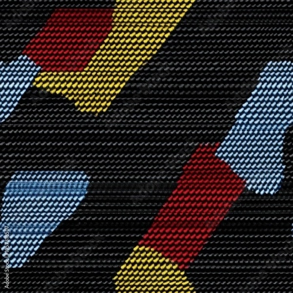 Obraz Abstract Geometric Pattern Textile Fabric Design Texture pattern ,seamless pattern, texture with copy space for background and textile design