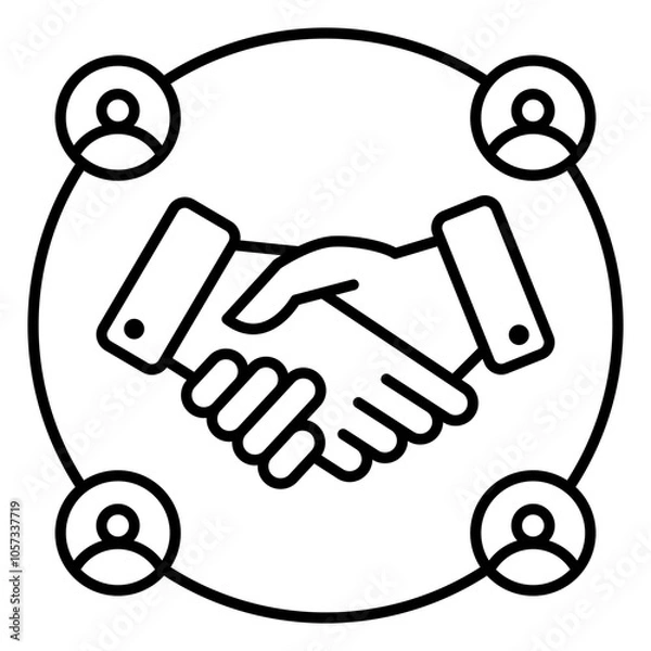 Obraz Colaboration Bussines team icon