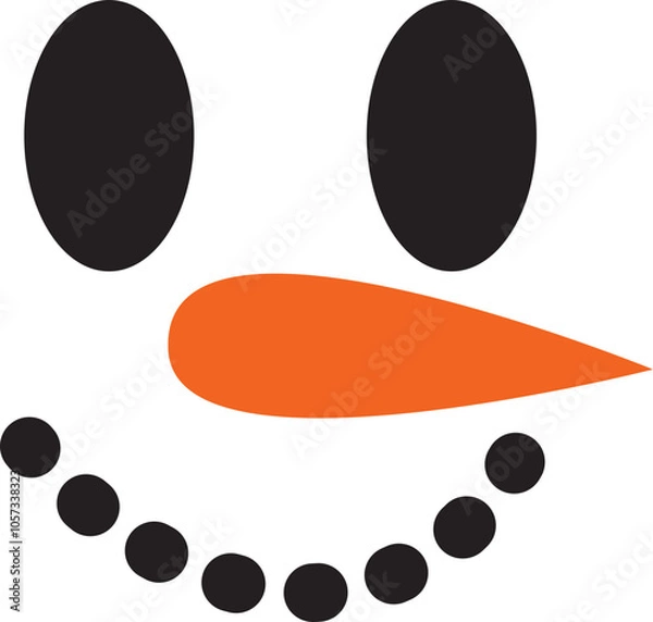 Fototapeta snowman face