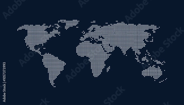 Obraz Dotted color world map vector.