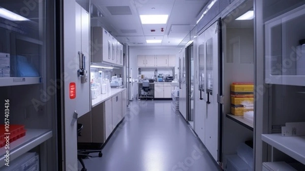 Fototapeta A high-tech lab where scientists are developing life-saving medical treatments
