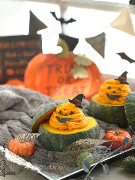 Obraz カボチャモンブランでハッピーハロウィン
