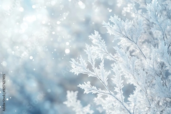 Obraz plants with rime