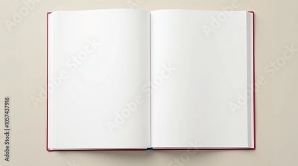 Fototapeta Open book with blank pages.