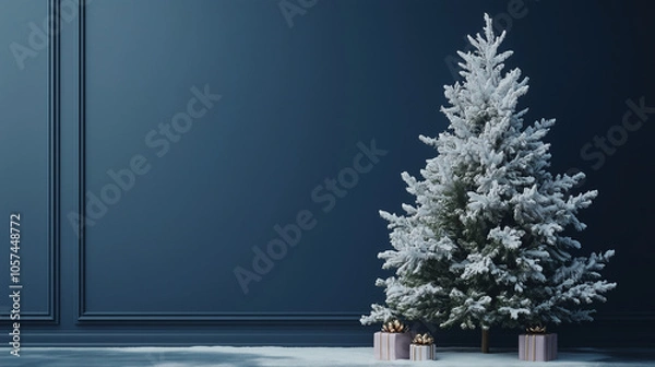 Fototapeta 雪とクリスマスツリー