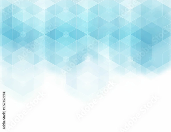 Fototapeta Abstract blue winter cold mosaic - vector circles background with copy space. Eps10
