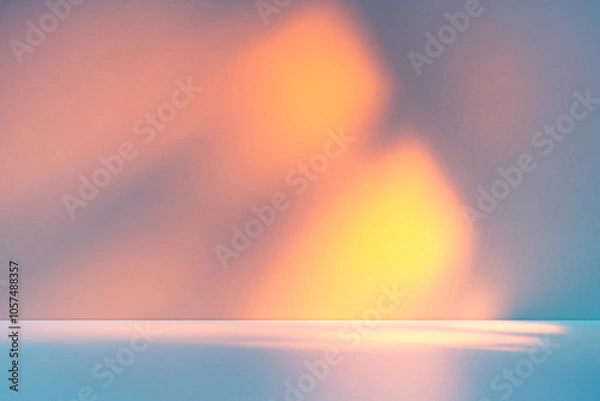 Obraz Abstract light effect on a wall, capturing a modern, minimalist aesthetic with calm and clean tones..