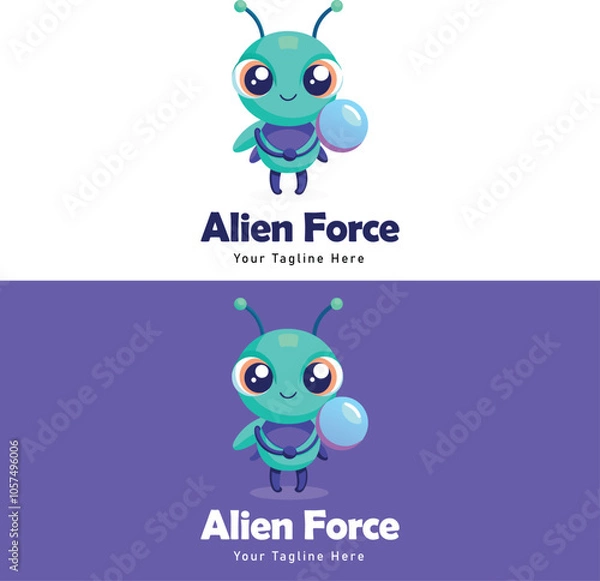 Fototapeta Alien Mascot logo