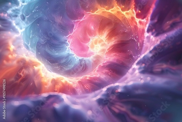 Fototapeta Cosmic Swirl: A Vibrant Journey Through the Universe's Colors and Patterns