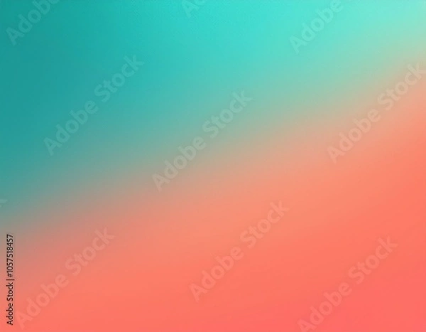 Obraz ターコイズブルーとピンクオレンジのやわらかいグラデーション
