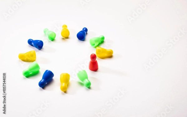 Obraz standing in large mixed team