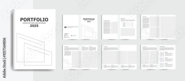 Fototapeta Architecture portfolio, professional portfolio design