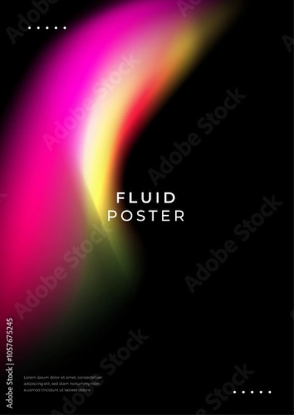 Fototapeta Colorful Abstract Tech Gradient Background with Vivid Light Blends. Vibrant tech gradient design. Ideal for modern digital presentations, backgrounds, or creative projects seeking a dynamic aesthetic