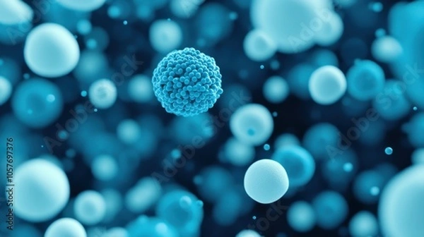 Fototapeta Close-Up View of Lipid Nanoparticles in Action
