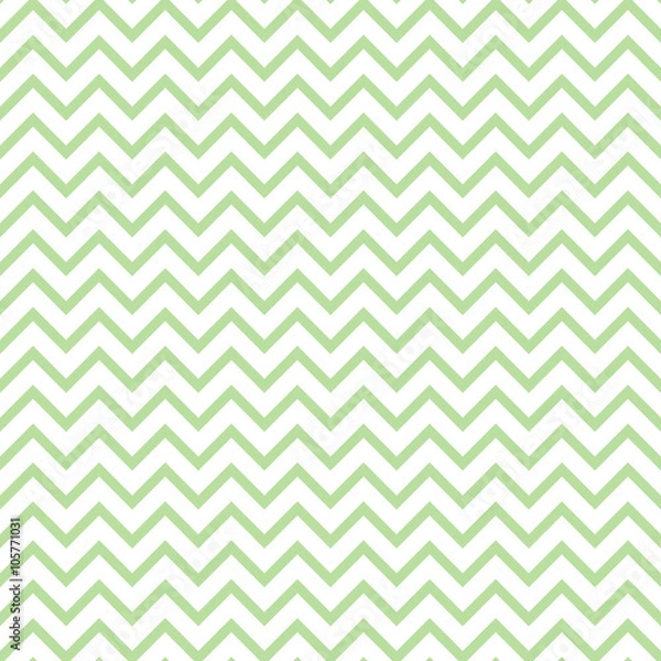 Fototapeta Chevron zigzag black and white seamless pattern. Vector geometric monochrome striped background. Zig zag wave pattern. Chevron monochrome classic ornament.
