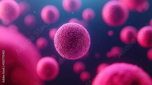 Fototapeta Visualization of Lipid Nanoparticles in Delivery Systems